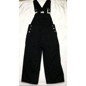 Carolina Blues Capri Overalls Bibs Black M Women's Cotton Denim Vtg 90s Y2K